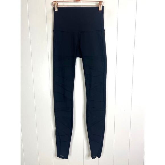Lululemon Wunder Under Pant (Hi-Rise) (Tech Mesh) in Black Size 4 - Picture 1 of 6